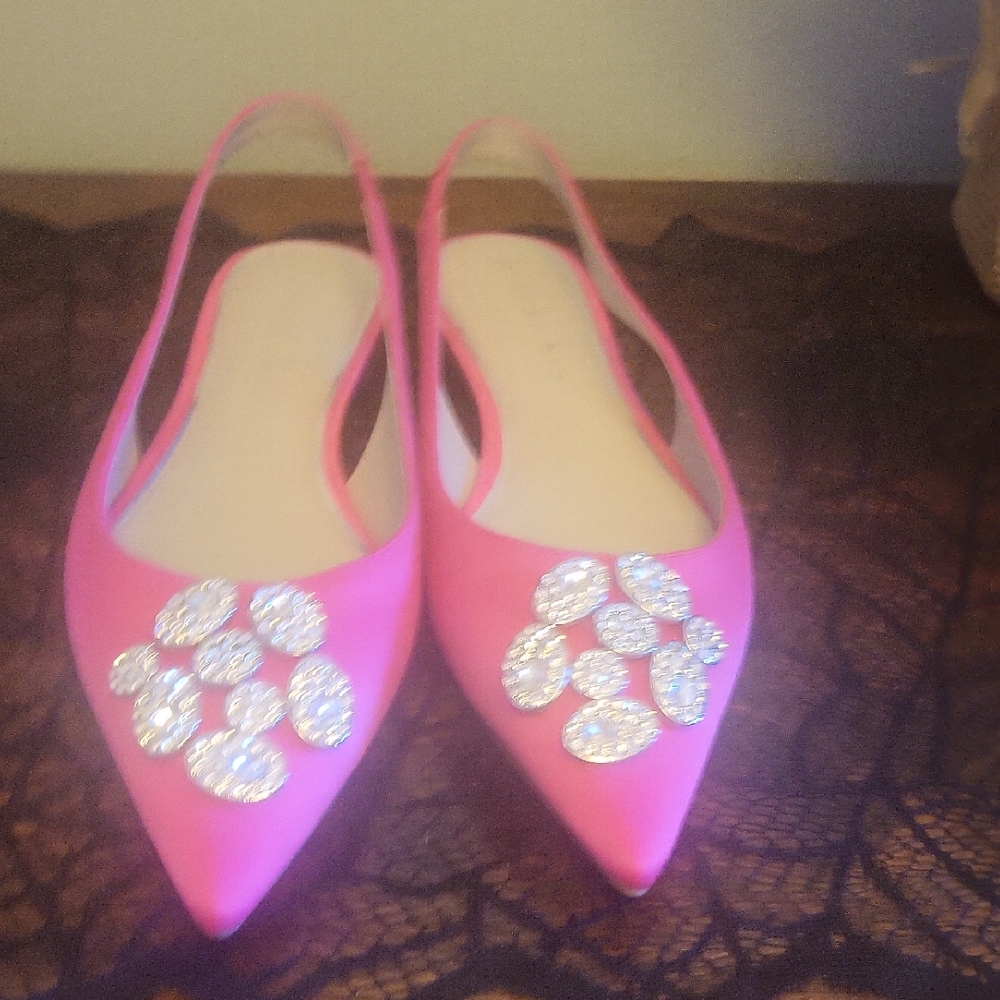 Gianni Bini Pink Embellished Flats
